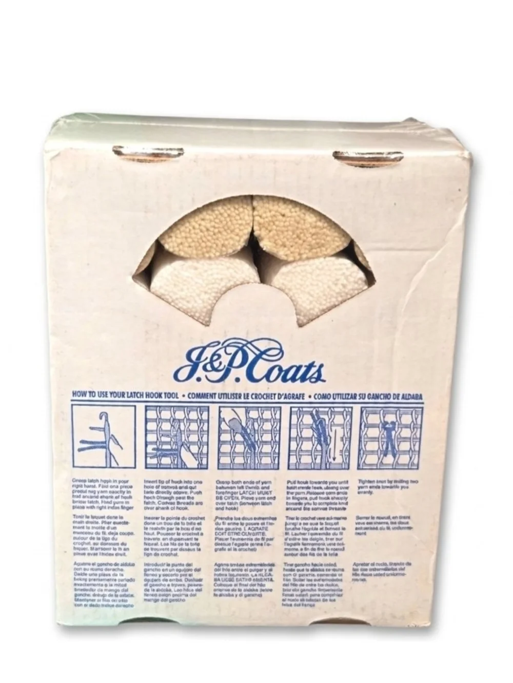 Vintage J&P Coats Nativity Latch Hook Kit - Huge 30"x36" - NEW & Sealed - Picture 4 of 6